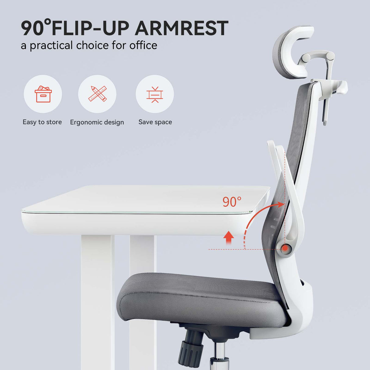 كرسي مكتب مريح من سيهو M76A مع دعم للفقرات القطنية