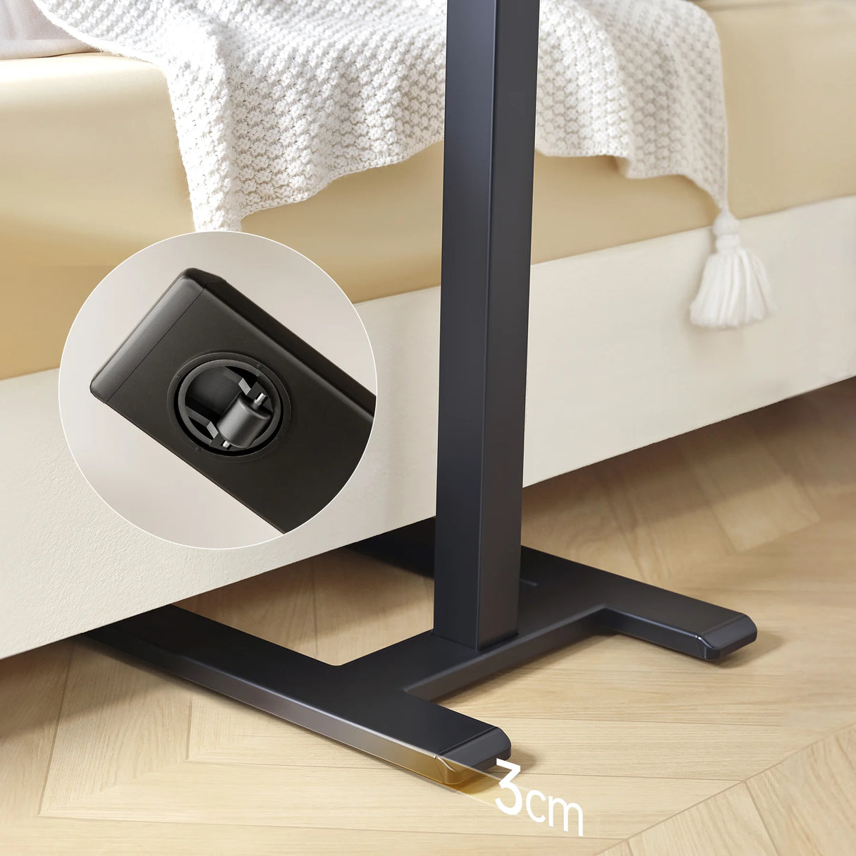 طاولة جانبية قابلة لتعديل الارتفاع من سيهو D01، طاولة سرير