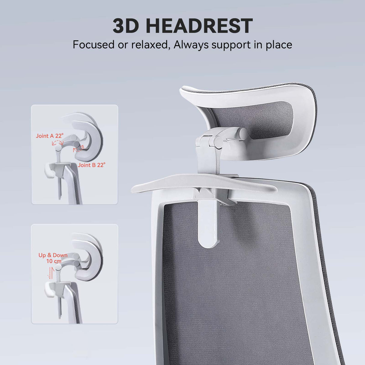 كرسي مكتب مريح من سيهو M76A مع دعم للفقرات القطنية