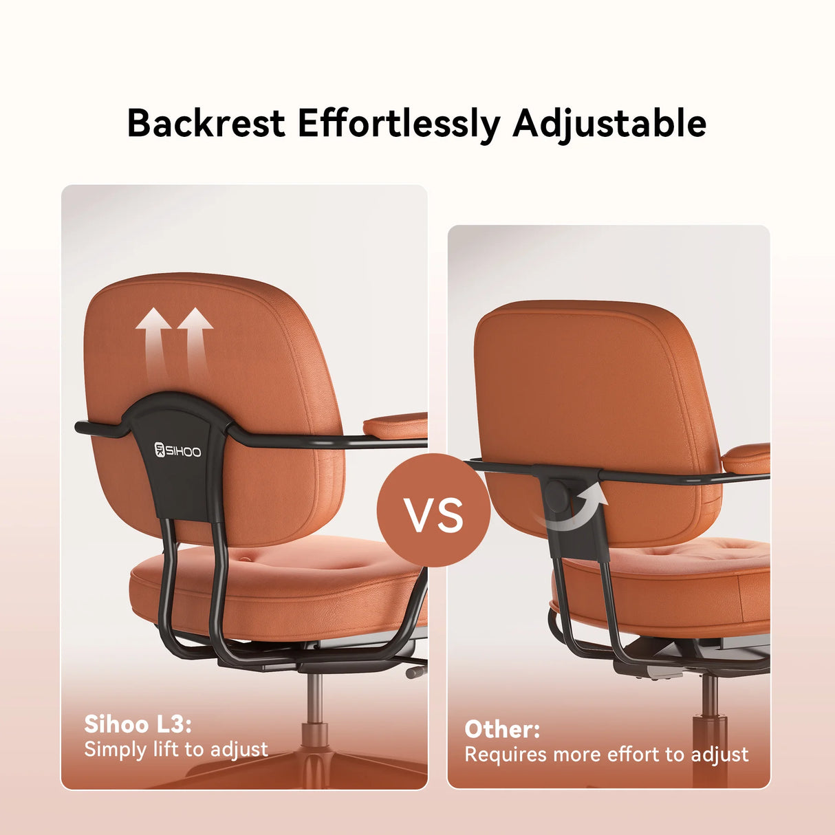 كرسي بذراعين فاخر من الجلد البني من سيهو L3D