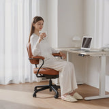Sihoo L3D Luxurious Brown Leather Armchair