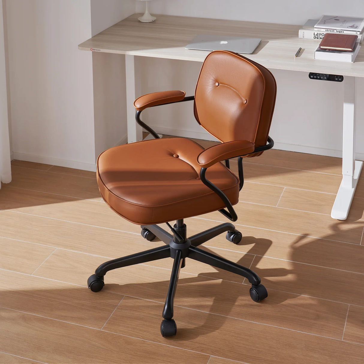 Sihoo L3D Luxurious Brown Leather Armchair